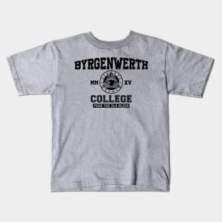 Byrgenwerth College (Black) Kids T-Shirt